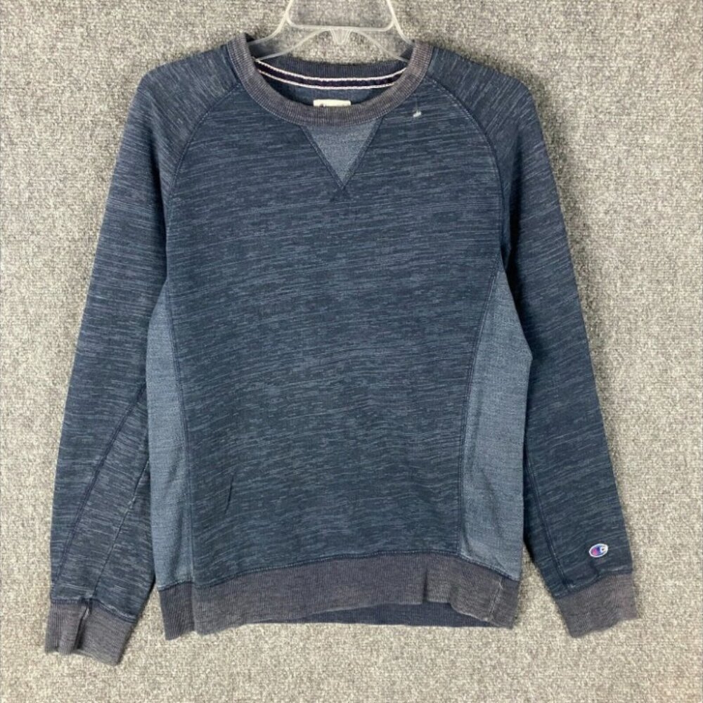 Champion Sweatshirt Men's Medium Pullover Blue Cotton Blend Adults‎ M